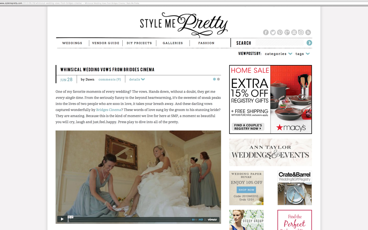 We're Featured!! Style Me Pretty